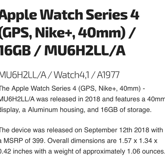 Apple Watch Series 4 (GPS, Nike, 40mm) - Picture 2 of 3